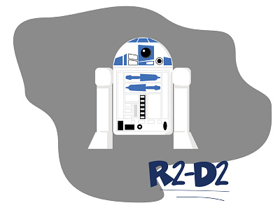 R2 D2 illustration starwars vector