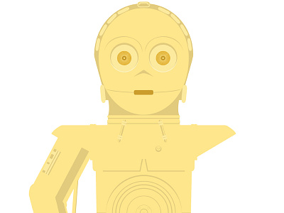 C3-PO WIP illustration star wars vector