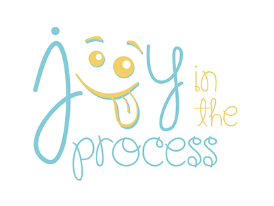 Joy In the Process blog brand illustrator logo type