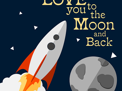 Moon & back illustration love moon vector