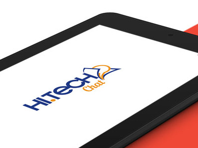 Hi-Tech Chat logo app branding logo