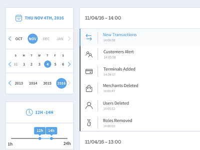 Date & Time Filters date time date picker filters system events time picker ui visual design