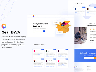 Landing Page for Tools List activities design joblisting tools ui uidesign uiux website website design