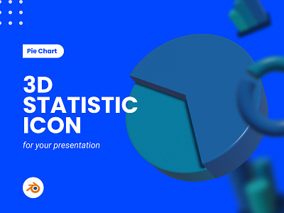 3D Statistic Icon for your presentation / Business Product / Pie