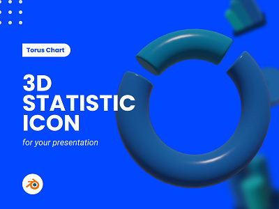 3D Statistic Icon for your presentation / Business Product / Tor