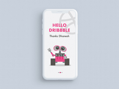 Hello Dribbble app design flat illustration minimal ui vector