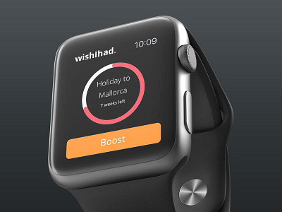 Wishihad Apple Watch Interface desing apple apple watch digital agency fintech hackaton saving app ui ui concept ux watch