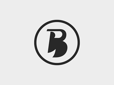 B Icon badge black design icon illustration lettering logo simple vector