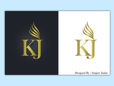 KJ__Logo for Kashinath jewellers design dribble graphicdesign illustration jewellery shop logo logodesign