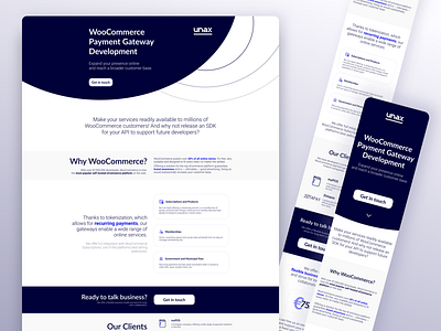WooCommerce Plugin Landing Page [UNAX] design figma landing page plugin unax web design website woocommerce wordpress