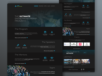 Homepage Design [ABLE Activator] able activator elementor entrepreneur figma homepage web design website
