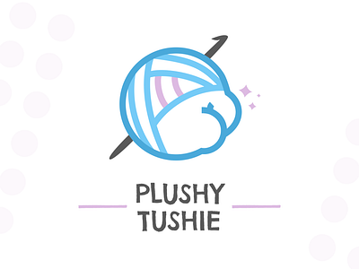 Plushy Tushie Logo crochet logo logo design