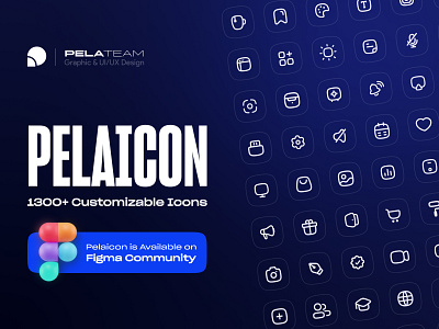 Pelaicon - 1300+ Fully Customizable & Free Icons