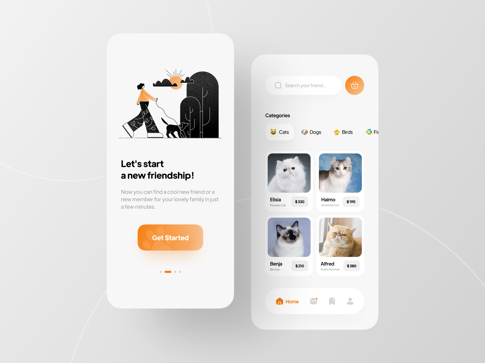 Pets Adoption App by Ho3ein for Pela Design on Dribbble