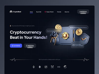 CryptoBeat - Cryptocurrency Landing Page