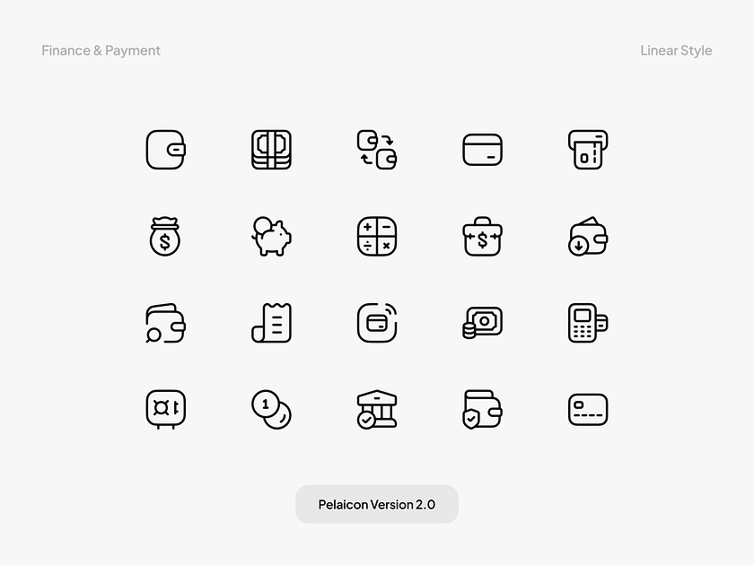 Finance & Payment Icons - Pelaicon v2.0 by Ho3ein for Pela Design on ...