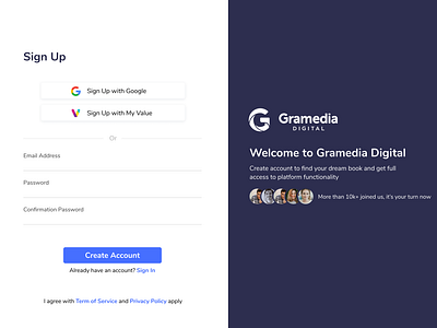 Sign Up Page Gramedia Digital