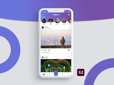 Stories for social networking app adobexd appdesign design mobiledesign shots social app stories uidesign uiux uxdesign