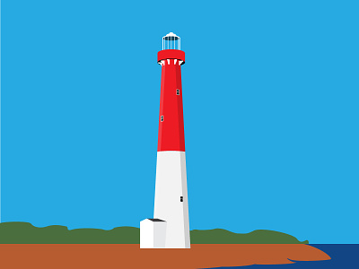 Ol' Barney barnegat light illustration lbi lighthouse long beach island nautical nj