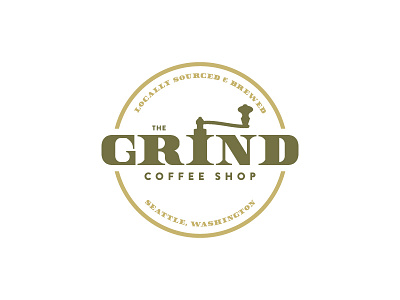 The Grind Coffee | #ThirtyLogos Day 2 coffee coffee shop logo logo design seal thirtylogos