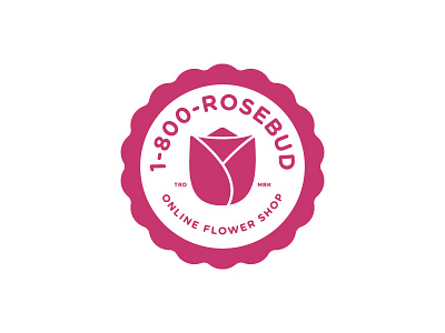 1-800-Rosebud Logo | #ThirtyLogos Day 6 flower flower logo flowers logo rose thirtylogos