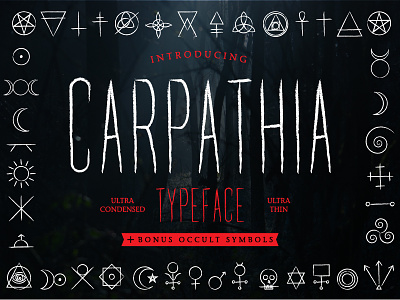 Carpathia Typeface font halloween occult symbols type design typeface typography witchcraft