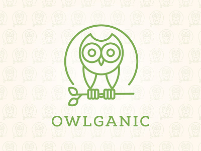 Owlganic Logo logo make up owl