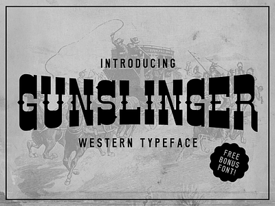 Gunslinger Typeface creative market font gunslinger reverse contrast type typeface