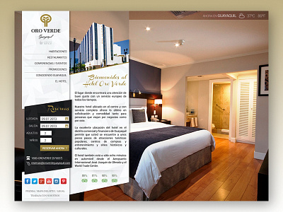 Redesign proposal for Hotel Oro Verde (2013) booking hotel landing page redesign travel website