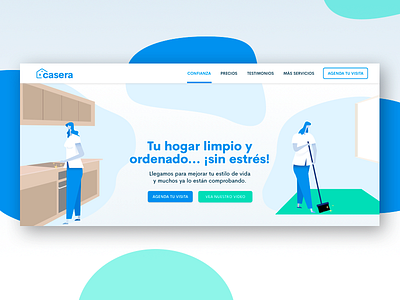 Casera - Landing Page hero illustration landing page startup