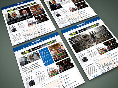 Diario El Universo breaking news home page layout mockup news newspaper redesign sketch ui ux