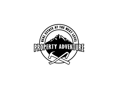 Property Adventure BW adventure bw construction fliping home logo property real estate rehab