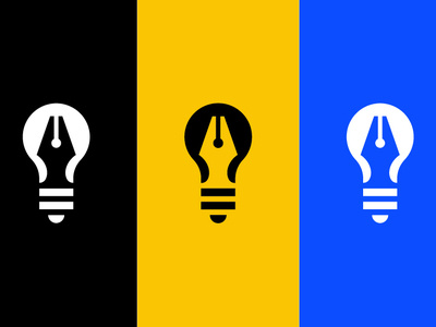Jacobw.Design 2019 Logo bulb creative designer logo pen tool vector