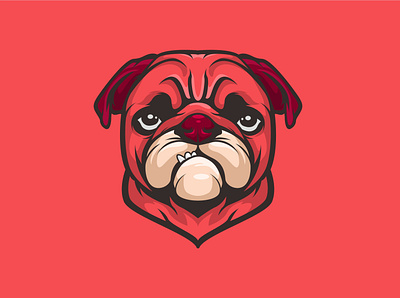 PUG artwork brandidentity branding bulldog design dog esport illustration logo mascot pug vector