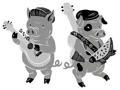 Pigtown Festival Concepts baltimore festival illustration poster