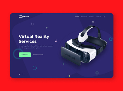 Landing Page 003 app app design branding challenge challenge003 dailyui design game illustration landing page services ui ux virtual vr