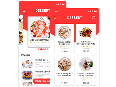 Dessert IOS app design concept app design ios iphone store ui ux