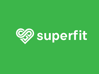 SuperFit logo design fitnes fitness club graphic illustration logo