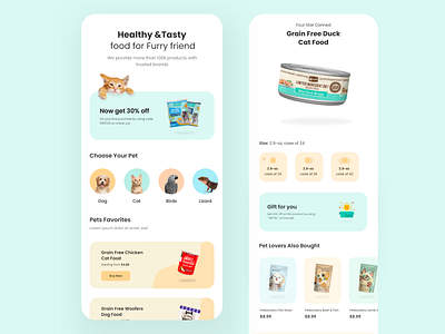 Pet Food Shopping App app appinterferance design dog food minimal pet food pet food shopping product design shopping app ui uidesign uiux uiux design ux