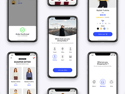 Shopping App UI app appinterferance branding clean design flat ios minimal mobile typography ui uidesign ux web