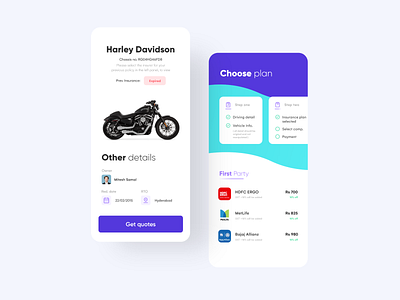 Vehicle Insurance App UIUX