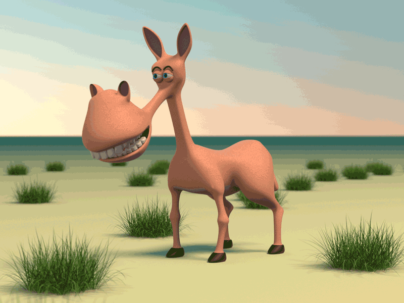 Donkey 3d animation c4d cartoon character fun graphics motion design personal project rigging