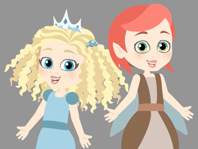 Freya & Poppy animation design fairy freya illustration motiondesign motiongraphics nellatheprincessknight poppy princess project