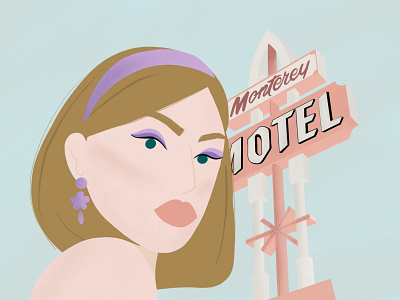 Monterey hotel graphic illus illustration sketch ui