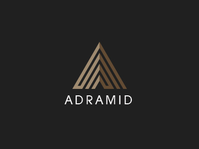 Adramid a logo flat logo icon identity letter logo line logo profesional pyramid logo triangle logo