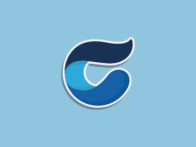 Letter G blue branding flat logo g logo icon identity letter logo logo simple template vector