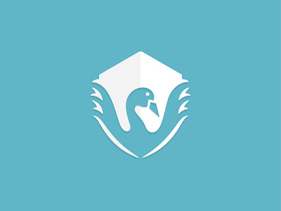 SWAN animal animal art blue brand business design flat design flat logo icon illistration logo logo app logo inspiration security swan symbol template vector web website