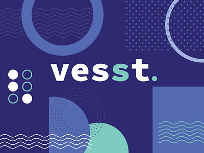 Vesst Branding blue branding eccentric logo portfolio teal tech vesst