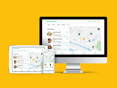 HapTogether - Application overview app design buddy green map ui design ux design visual design