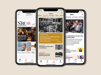 NRC - Application overview app design brown digital newspaper ui design ux design visual design